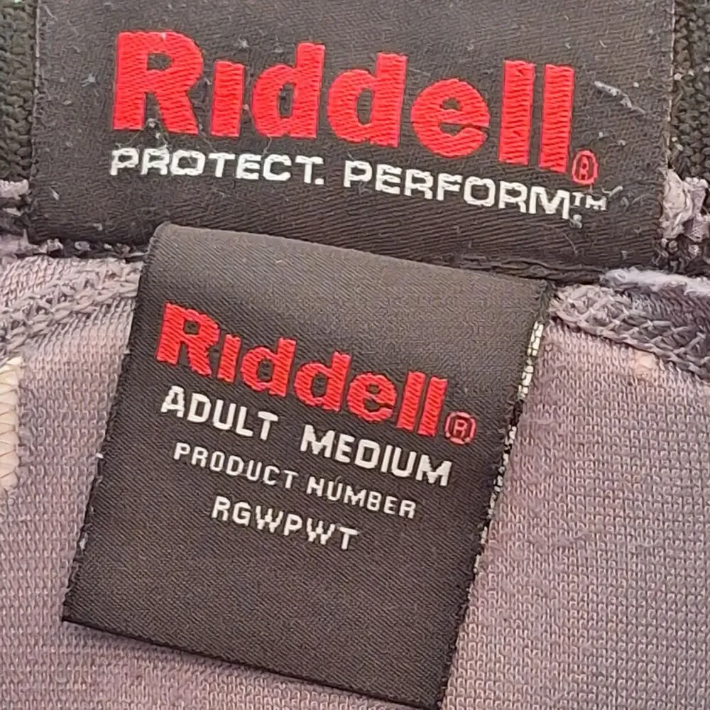 Riddell Padded Girdle Shorts Mens Medium Gray Power Football Compression RGWPWT